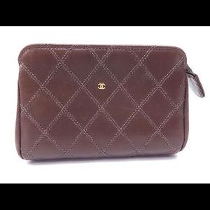 Authentic Chanel Lamb Quilted Zippy Coin Purse